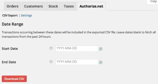 Authorize.Net Reporting for Woocommerce 2.02
