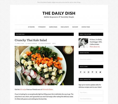 StudioPress Daily Dish Pro Genesis WordPress Theme 2.1