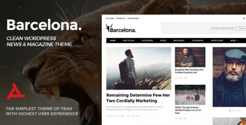 Barcelona Clean News & Magazine WordPress Theme 2.0