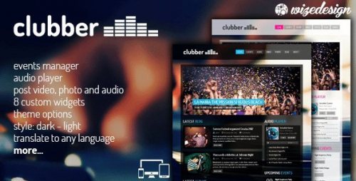 Clubber Events & Music WordPress Theme 2.6.1