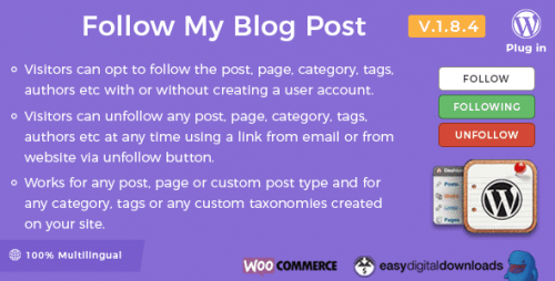 Follow My Blog Post WordPress Plugin 2.1.2