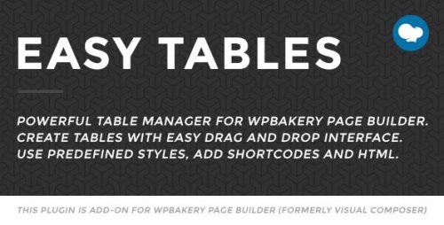 Easy Tables – Table Manager for WPBakery Page Builder 2.2.0