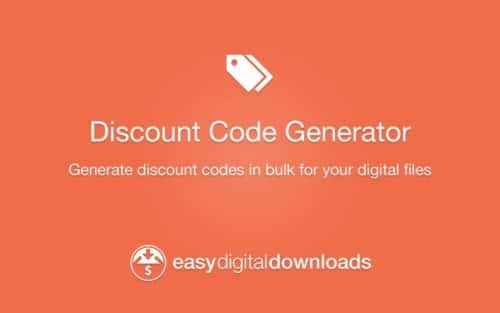 Easy Digital Downloads Discount Code Generator Addon 1.2