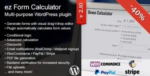 ez Form Calculator – WordPress plugin 2.14.0.2