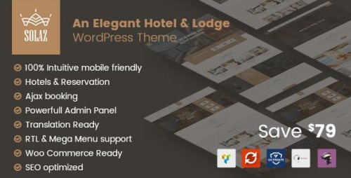 Solaz – An Elegant Hotel & Lodge WordPress Theme 1.2.4