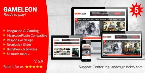 Gameleon – WordPress Magazine And Arcade Theme 5.5