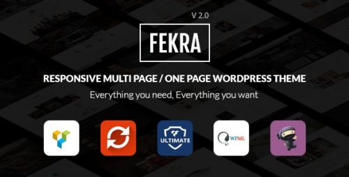 Fekra – Multi Page/One Page WordPress Theme 2.3