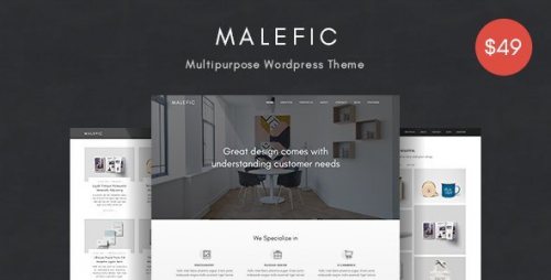 Malefic One Page Responsive WordPress Theme 1.0.1