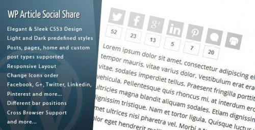 WordPress Article Social Share 1.3.4