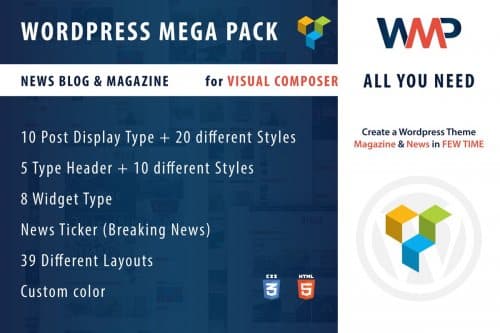 WordPress Mega Pack for Visual composer News-Blog