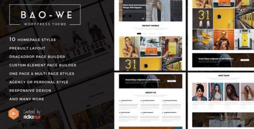 Baowe Responsive One Multi Page Portfolio WordPress Theme
