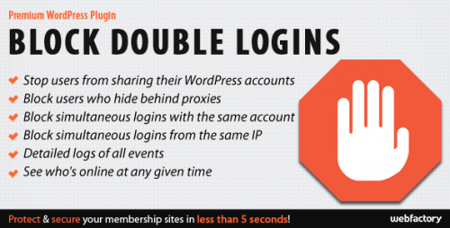 Block Double Logins – Protect Your Membership Site 1.1