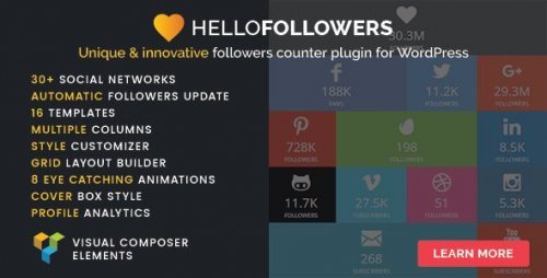 Hello Followers Social Counter Plugin 2.5