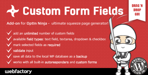 Custom Form Fields add-on for OptIn Ninja 1.05