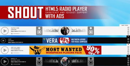 SHOUT HTML5 Radio Player With Ads 1.2.2