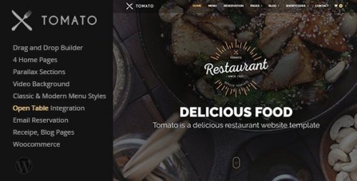 Tomato Restaurant Cafe Espresso WordPress Theme 1.4