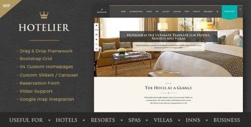 Hotelier – Hotel & Travel Booking WordPress Theme