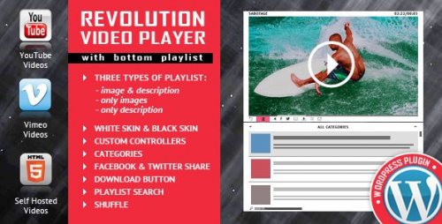 Revolution Video Player With Bottom Playlist 2.9