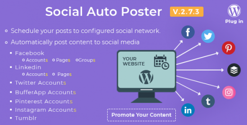 Social Auto Poster WordPress Plugin 5.3.9