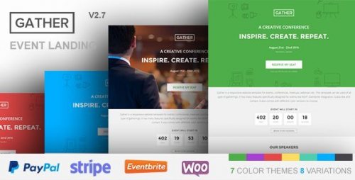 Gather – Event And Conference WP Landing Page Theme 3.0.5