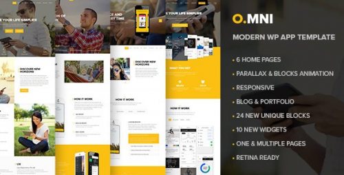 Omni  Stylish Powerful One Page and Multipage App and Software WP Theme 1.5.4