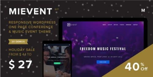 MiEvent – Responsive Event And Music WordPress Theme 1.0