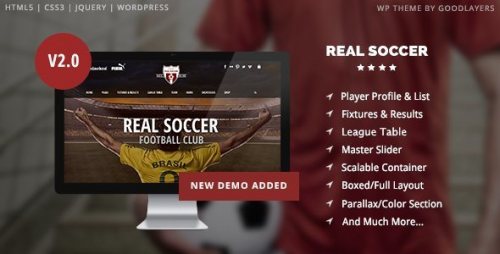 Real Soccer – Sport Clubs Responsive WP Theme 2.4.6