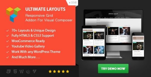 Ultimate Layouts Responsive Grid And Youtube Video Gallery Addon For Visual Composer 3.0.8