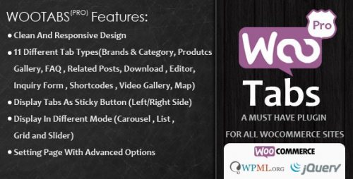 Woocommerce Tabs Pro Extra Tabs for Product Page(4.1)