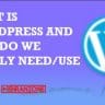 WHAT IS WORDPRESS AND WHY DO WE REALLY NEED/USE IT?