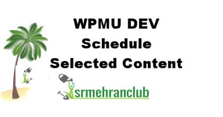 WPMU DEV Schedule Selected Content 1.2.2