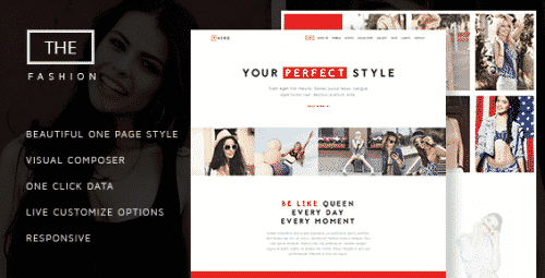 The Fashion Model Agency One Page Beauty WP Theme