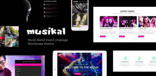 Musikal – OnePage Music WordPress Theme