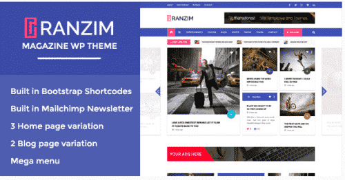 Ranzim – Responsive Magazine WordPress Theme