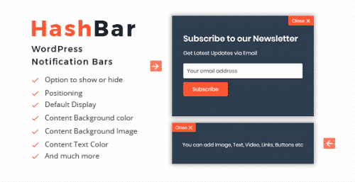 HashBar Pro – WordPress Notification Bar 1.1.6