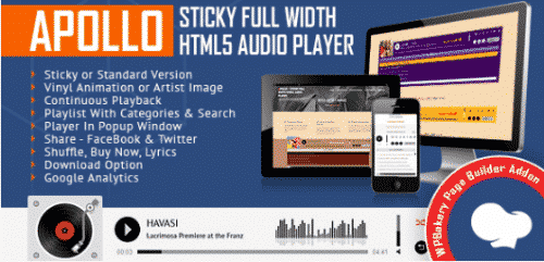 Visual Composer Addon – Apollo Audio Player 2.3
