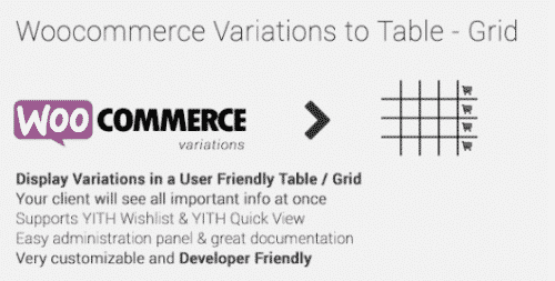 Code Canyon – WooCommerce Variations to Table – Grid 1.3.11