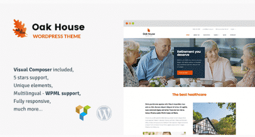 Oak House – Senior Care, Retirement WP Theme