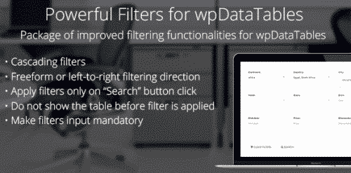 Powerful Filters for wpDataTables – Cascade Filter for WordPress Tables 1.3.1