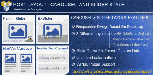 Post Layout: Carousel + Slider for Visual Composer 2.7.0