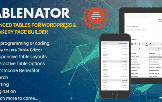 Tablenator – Advanced Tables for WordPress & WP Bakery Page Builder