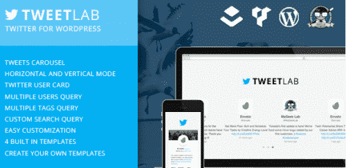Tweetlab – Twitter slider & Usercard for WordPress
