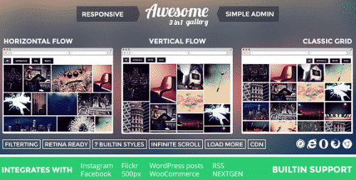 Awesome Gallery – Instagram, Flickr, Facebook galleries on your site 2.2.0
