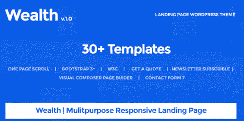 Wealth – Multi-Purpose Landing Page WordPress Theme 1.3.0