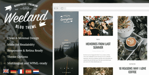 Weeland – Masonry Lifestyle WordPress Blog Theme 1.5