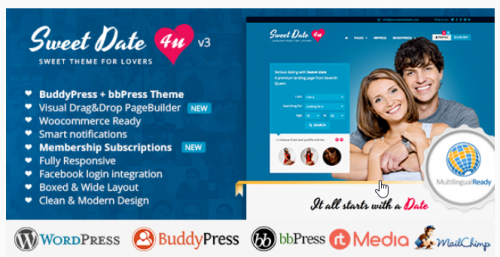 Sweet Date – More than a WordPress Dating Theme 3.7.2