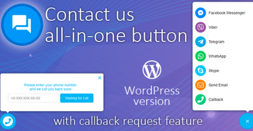 All in One Support Button + Callback Request. WhatsApp, Messenger, Telegram, LiveChat and more 2.2.3