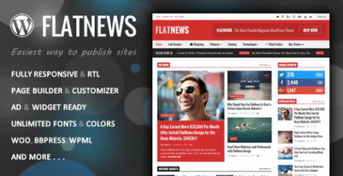 FlatNews – Responsive Magazine WordPress Theme 5.3.8.1 flatnews – responsive magazine wordpress theme