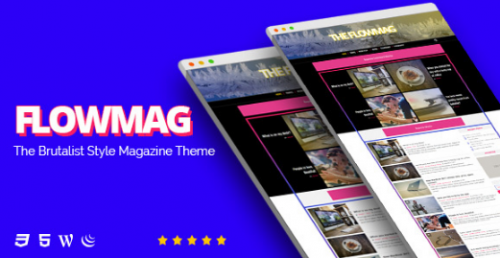 FlowMag – Brutalist WordPress Magazine Theme 1.0