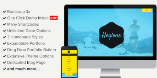 Heylone – One Page Parallax WordPress Theme 1.8